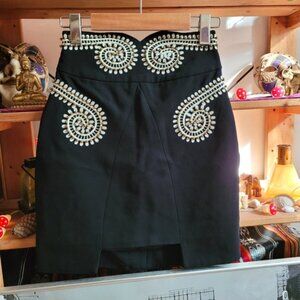 Sass & bide art vs science pearl black mini skirt - size 2